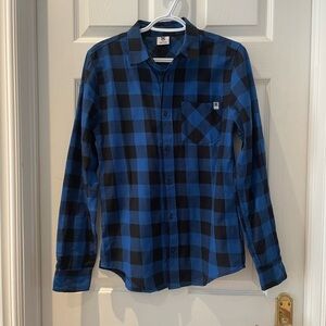 Men’s casual plaid DC button up shirt